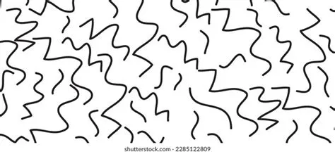 Black Scribble Line Pattern On White Stock Vector (Royalty Free ...