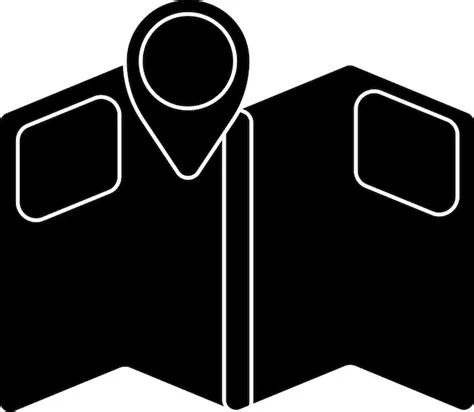 Premium Vector | Map icon with pin black solid style