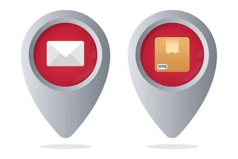 Free Vector | Postage and mail location pins gradient