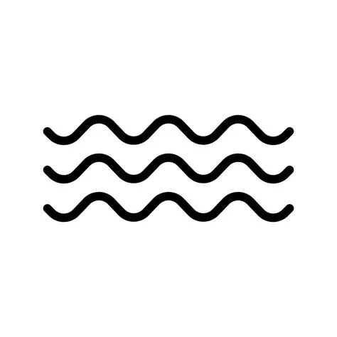 Wave icon in line style design isolated on white background. Water ...