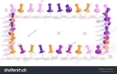 Border Frame Made Colorful Pins Design Stock Illustration 2165540493 ...
