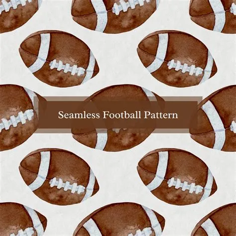 Seamless Watercolor Football Pattern | Instant Download Watercolor ...