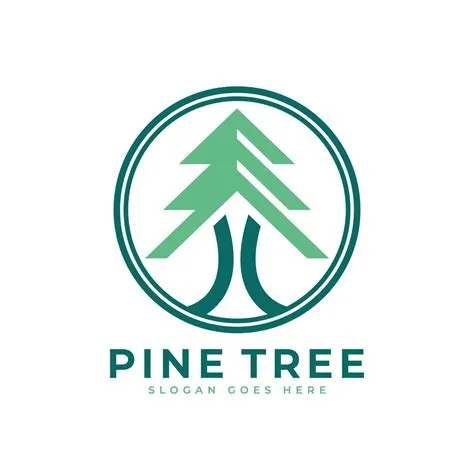 Pine Trees logo design. Abstract Geometric pine trees symbol with ...