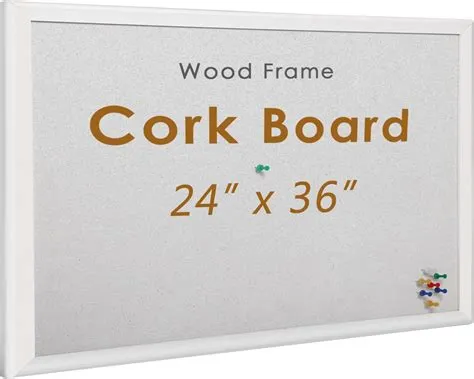 Amazon.com : Teling White Cork Boards Framed Bulletin Board for Wall ...