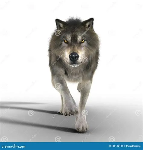 Rending Grey Brown Wolf Running Stock Photo - Illustration of shifter ...