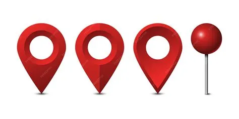 Premium Vector | Red map pins set isolated on white background