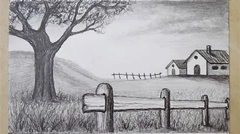 Pencil Drawing About Nature at Debra Schaper blog