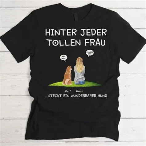 Pet Printed – Hinter jeder Frau - Individuelles T-Shirt | Lustige ...