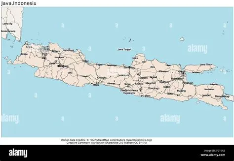 Java island Indonesia area city map aerial view Stock Vector Art ...