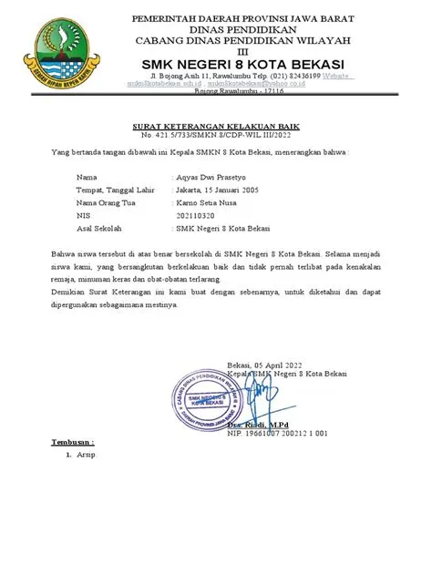 Kop Surat SMK 8 | PDF