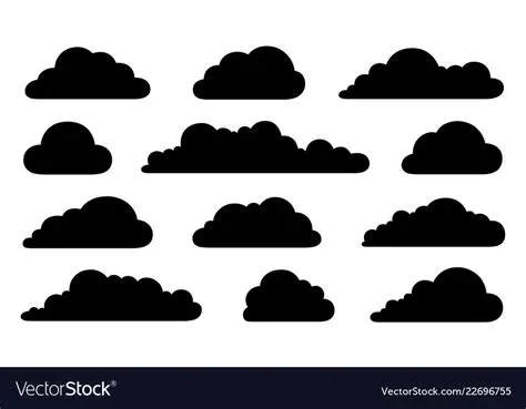 Set different clouds Royalty Free Vector Image