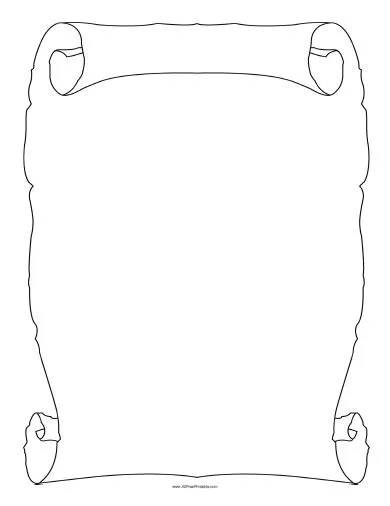 15 Scroll Template Free Download Images - Blank Scroll Template, Free ...