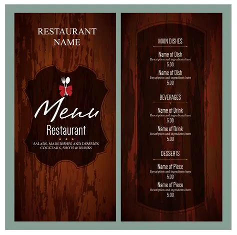Restaurant Menu Layout Ideas at Jared Harper blog