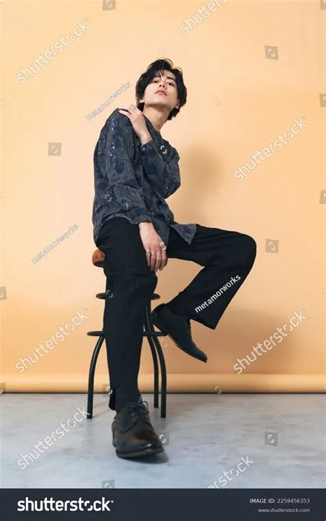 Male Fashion Model Sitting