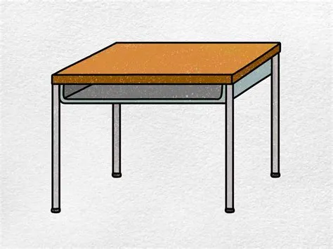 How To Draw A School Desk Easy at Ruby Najar blog