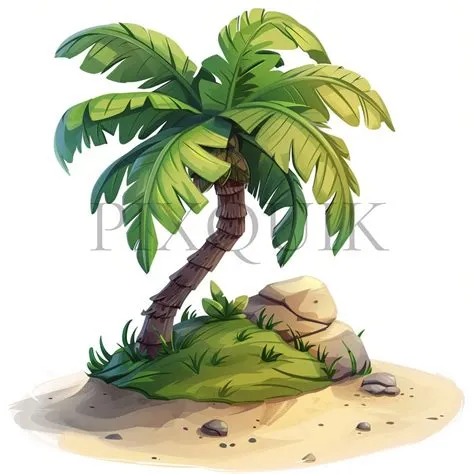 Palm Tree Clipart | 10 High Quality Jpgs | Coconut Trees Clipart ...