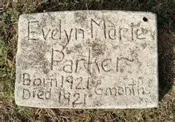 Evelyn Marie Parker (1921-1922): homenaje de Find a Grave