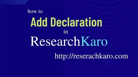 How to write declaration of dissertation in ResearchKaro - YouTube
