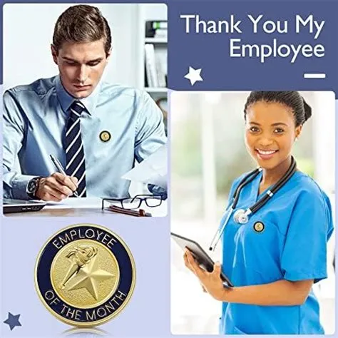 Amazon.com : Dingion 24 Pcs Employee of The Month Lapel Pin 3/4 Inch ...