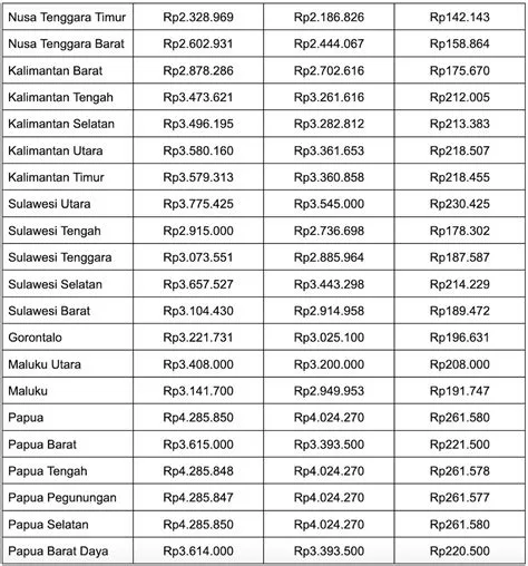 Daftar UMR 2025 Seluruh Provinsi di Indonesia: Jakarta Tertinggi, Ini ...