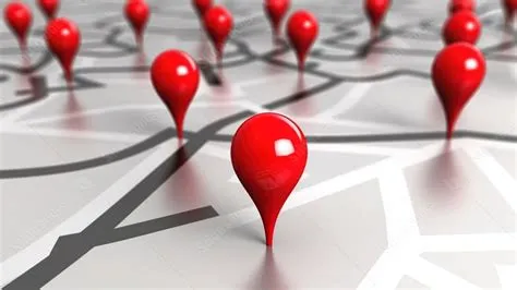 Several Red Pins In A Map Showing Where The Pins Should Be Powerpoint ...