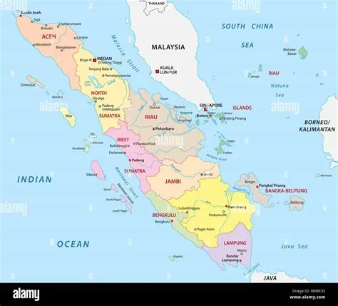 East And Southeast Asia Sumatra Map