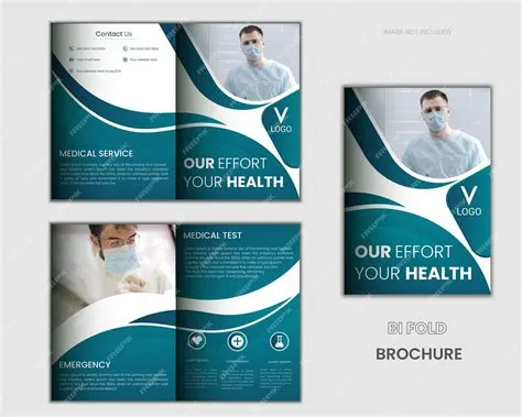 Premium Vector | By fold medical brochure design template