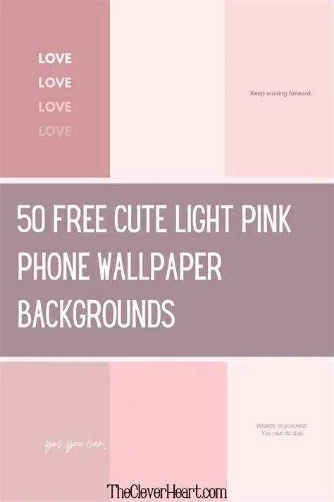 50 Free Light Pink Phone Wallpaper Backgrounds - The Clever Heart