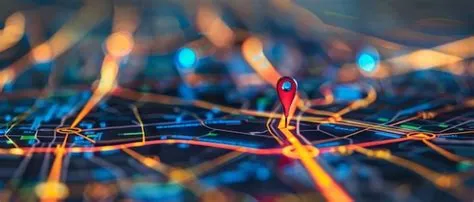 Premium Photo | Digital map with two pins marking locations showcasing ...