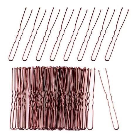 Amazon.com : FVOLREM Bobby Pins, 200 PCS U Shaped Brown Hair Pins, 2.4 ...
