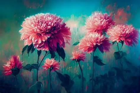 Premium Photo | Impressionist style artistic pink flower painting on a ...