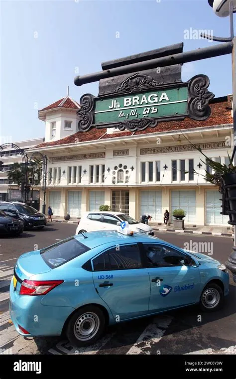 Jl. Braga or Braga Street name sign in downtown Bandung City, Indonesia ...