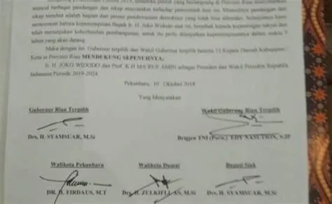 Mana yang Benar? Projo Membantah, Bupati Meranti Akui Tanda Tangan ...