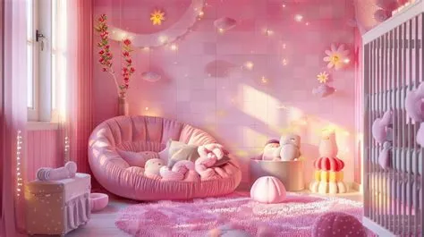 Download Enchanted Pink Nursery Room Wallpaper | Wallpapers.com