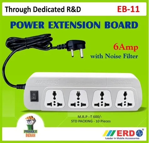 3 Pin ERD POWER STRIP 1.5MTR WIRE, For Computer, 240 V at ₹ 340/piece ...
