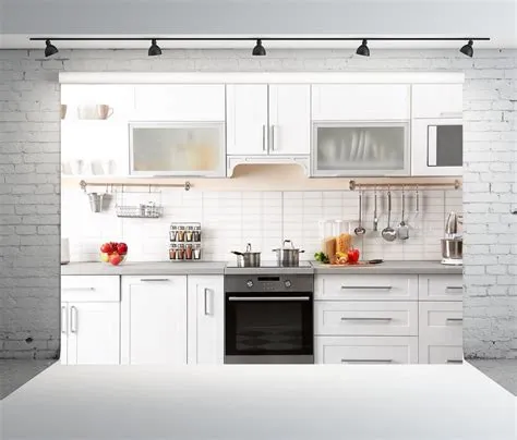 Amazon.com : BELECO 7x5ft Fabric Modern Kitchen Backdrop for ...