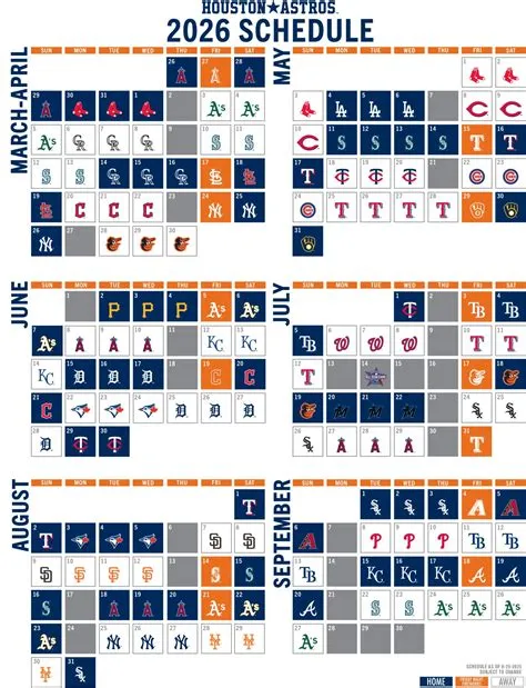 Astros Printable Schedule | Houston Astros