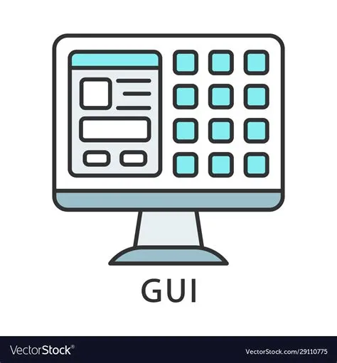 Gui color icon graphical user interface graphical Vector Image