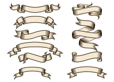 Vintage ribbon banner template. Old banner illustration fit for title ...