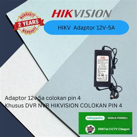 Jual ADAPTOR HIKV 12V-5A 4 PIN DVR NVR Colokan 4 PIN - Kota Cilegon ...