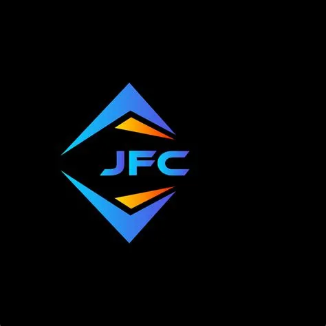 JFC abstract technology logo design on Black background. JFC creative ...