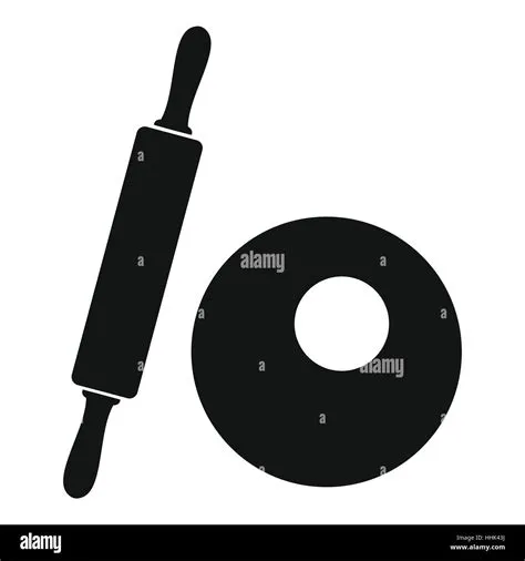 Raw dough flour rolling Stock Vector Images - Alamy