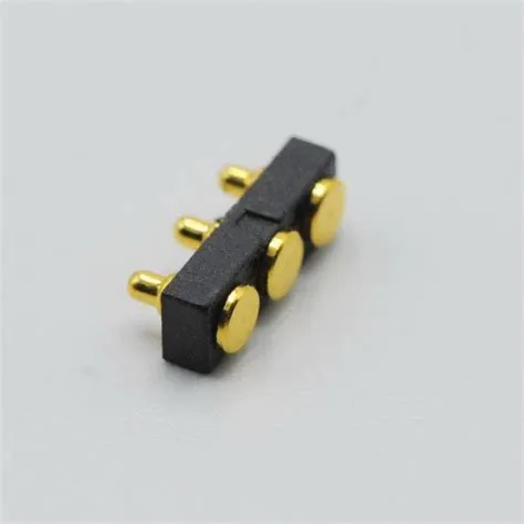 3 pin pogo pin connector, spring loaded contacts, pitch 2.54mm - Top-Link
