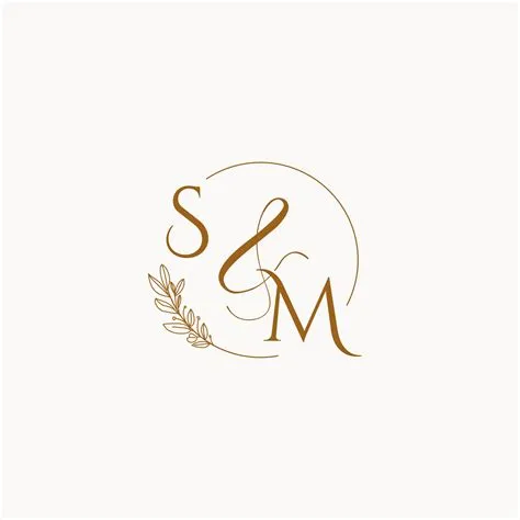 SM initial wedding monogram logo 10254017 Vector Art at Vecteezy