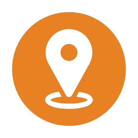 Premium Vector | Location pinning icon orange vector