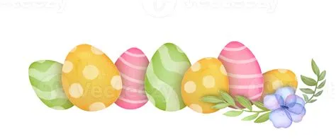 hand drawn watercolor easter eggs and flowers border composition. cute ...