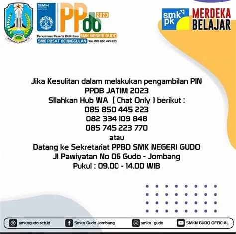 CARA AMBIL PIN PPDB UNTUK LULUSAN JATIM 2023 | SMK NEGERI GUDO
