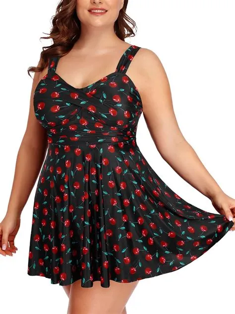 Plus Size Two Piece Swimsuits for Women Tankini Bathing Suits Flowy ...