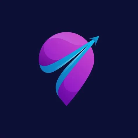 Premium Vector | Travel pin gradient logo template