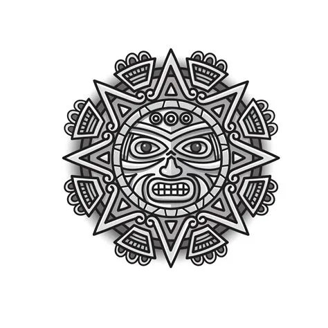 hand drawn Aztec sun ethnic symbol 22310778 Vector Art at Vecteezy